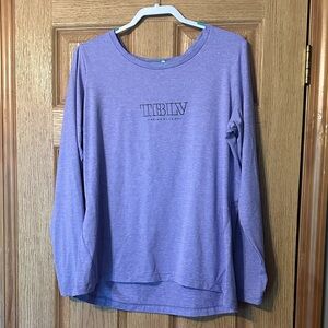 Thrive Lavender Long-Sleeve Crewneck Logo Tee